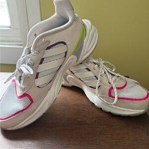 Adidas Women's Sneakers with Pink and Purple Accents